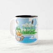 Mallard Duck Zweifarbige Tasse (Vorderseite Links)