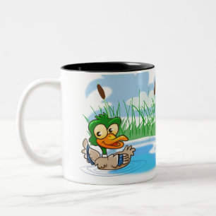 Mallard Duck Zweifarbige Tasse
