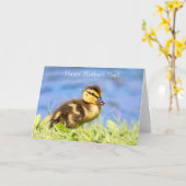 Mallard Duckling Karte (Gelbe Blume)