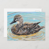 Mallard-Duckmalerei Postkarte (Vorne/Hinten)