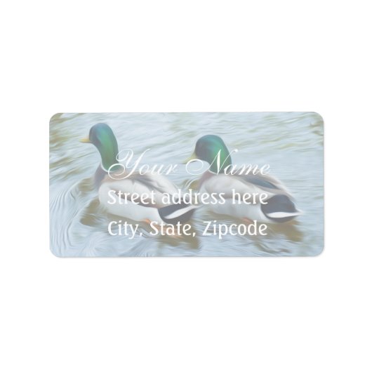 Mallard Ducks Adressaufkleber (Vorne)
