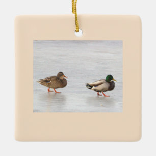 Mallard Ducks Foto Ornament