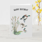 Mallard Ducks für Vater Karte (Gelbe Blume)