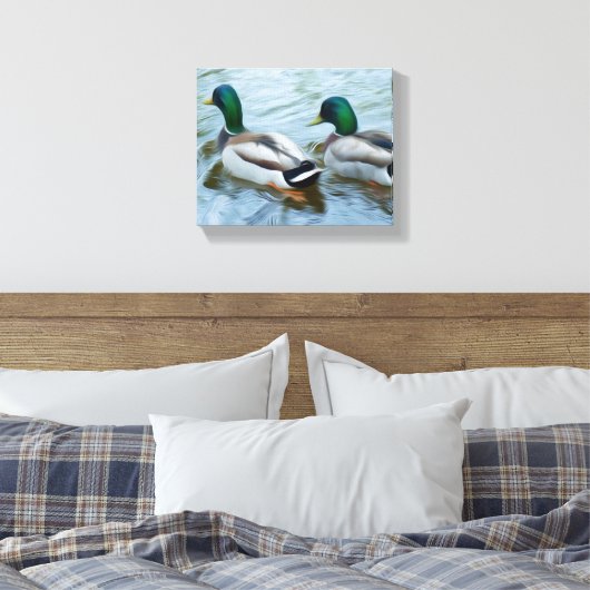 Mallard Ducks Leinwanddruck (Insitu (Schlafzimmer))