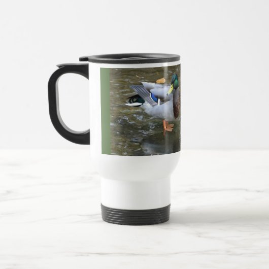 Mallard Ducks Pair Travel Mug Reisebecher (Links)
