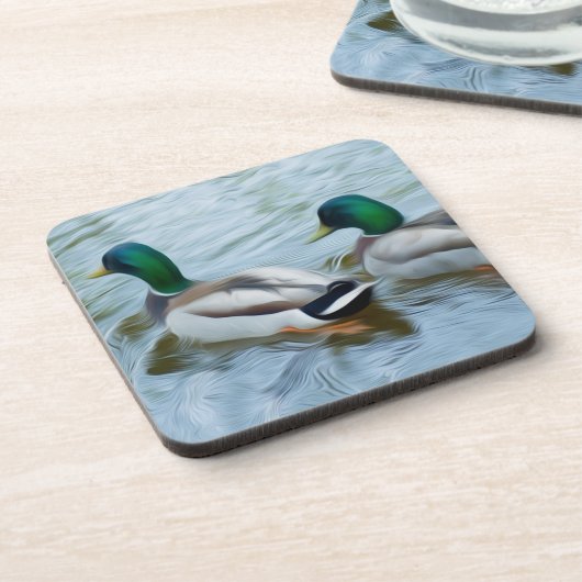 Mallard Ducks Untersetzer (Linke Seite)