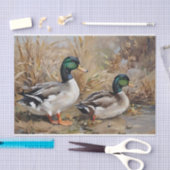 Mallard Ducks Watercolor Decoupage Seidenpapier (Handwerk)