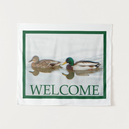 Mallard Ducks - Willkommen Wandteppich (Vorderseite (Horizontal))