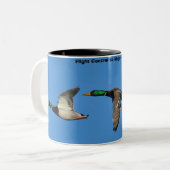 Mallard Ducks Zweifarbige Tasse (Vorderseite Links)