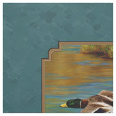 Mallard Encks im Flug Aquamarin Stoff (Muster)