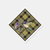 Mallard Encks on Jäger Kariert - Rustikale Wasserv Serviette (Ecke)