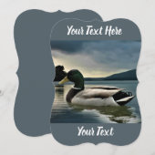 Mallard Ente am See Einladung (Vorne/Hinten)