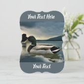 Mallard Ente am See Einladung (Stehend Vorderseite)