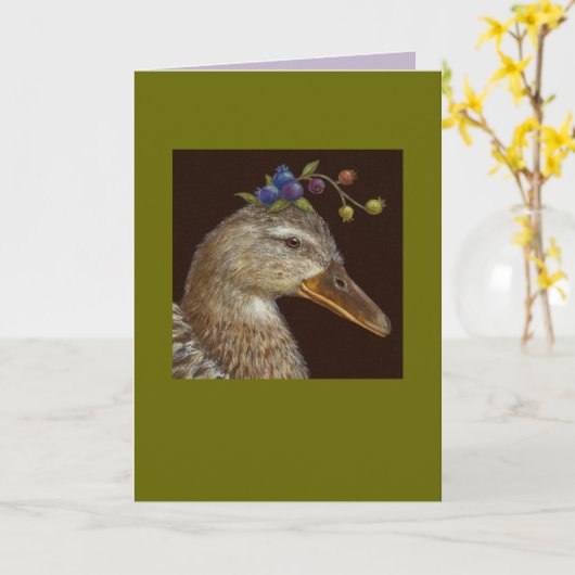 Mallard-Ente Karte (Gelbe Blume)