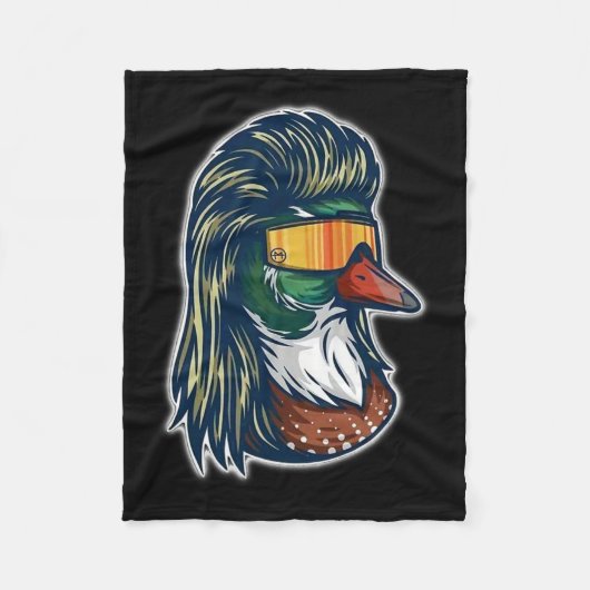 Mallard-Ente mit Mullet und Gläsern Fleecedecke (Vorderseite)