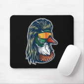 Mallard-Ente mit Mullet und Gläsern Mousepad (Mit Mouse)