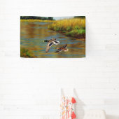 Mallard Enten fliegen über Teich Banner (InSitu)