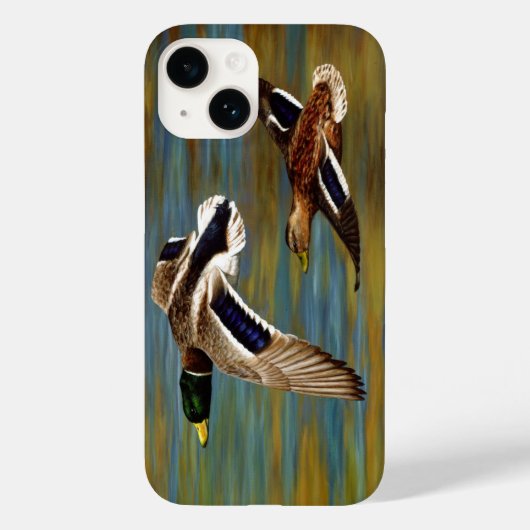 Mallard Enten fliegen über Teich Case-Mate iPhone Hülle (Rückseite)