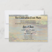 Mallard Enten fliegen über Teich Einladung (Rückseite)