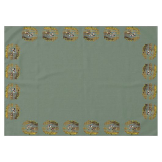 Mallard Enten fliegen über Teich Tischdecke (Vorderseite (Horizontal))