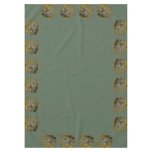 Mallard Enten fliegen über Teich Tischdecke (Vorderseite)