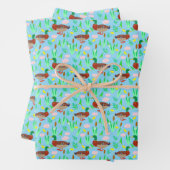 Mallard Enten in einem Sumpflandmuster Geschenkpapier Set (Beispiel)