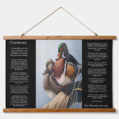 Mallard Enten in Wasser DESIDERATA Wandteppich Mit Holzrahmen (Vorne)