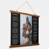 Mallard Enten in Wasser DESIDERATA Wandteppich Mit Holzrahmen (Gewinkelt)