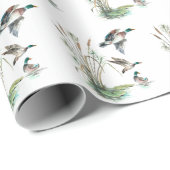 Mallard Enten und Cattails Geschenkpapier (Rolleneckpunkt)