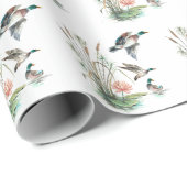 Mallard Enten und Cattails Geschenkpapier (Rolleneckpunkt)