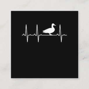 Mallard Heartbeat - Geschenk für Männer Frauen-Duc Quadratische Visitenkarte