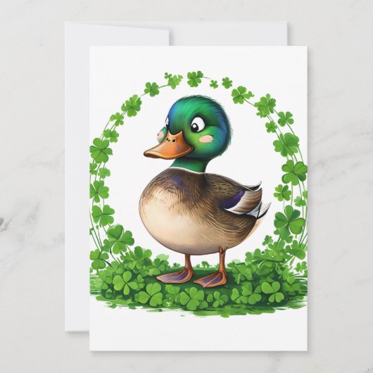 Mallard im Kreis der Clovers Einladung (Vorderseite)