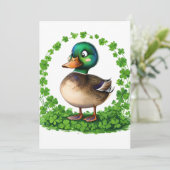Mallard im Kreis der Clovers Einladung (Stehend Vorderseite)