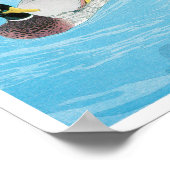 Mallard im Teich, Goyō Hashiguchi Poster (Ecke)