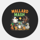 Mallard Mash Funny Y Duck Soky Ghost Jagd Hallo Runder Aufkleber (Vorderseite)