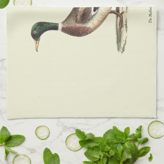 Mallard oder Wilde Ente (Anas platyrhynchos) Geschirrtuch (Gefaltet)