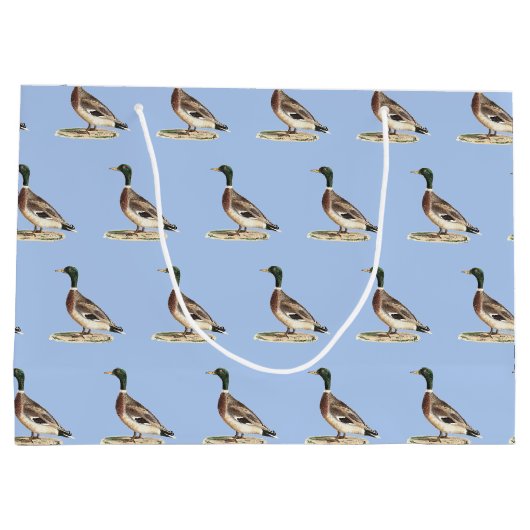 Mallard oder Wilde Ente (Anas platyrhynchos) Große Geschenktüte (Rückseite)