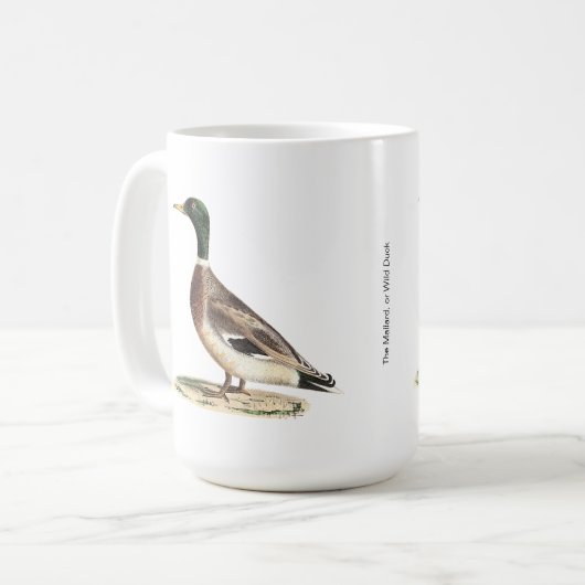 Mallard oder Wilde Ente (Anas platyrhynchos) Kaffeetasse (Vorderseite Links)