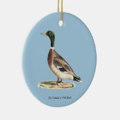 Mallard oder Wilde Ente (Anas platyrhynchos) Keramik Ornament (Rechts)