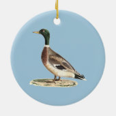 Mallard oder Wilde Ente (Anas platyrhynchos) Keramik Ornament (Hinten)