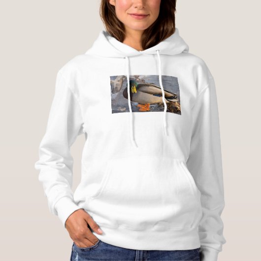 Mallard on Ice Sweatshirt Hoodie (Vorderseite)
