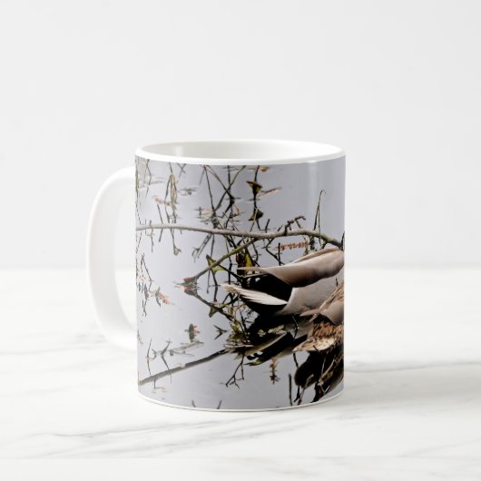 Mallard Pair Keramik Tasse (Vorderseite Links)
