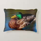 Mallard Portrait Dekokissen (Rückseite)