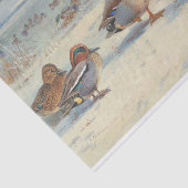 Mallard und aquamarin im Schnee, Vögel Seidenpapier (Ausschnitt)