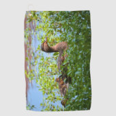 Mallard und Ducklings Swimming by Shirley Taylor Golfhandtuch (Vorderseite)