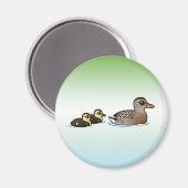 Mallard und zwei Entlein Magnet (Vorderseite/Rückseite)