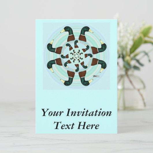 Mallards Galore! Einladung (Stehend Vorderseite)