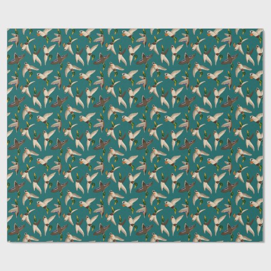 Mallards Gift Wrap Aquamarin Geschenkpapier (Flach)