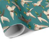 Mallards Gift Wrap Aquamarin Geschenkpapier (Rolleneckpunkt)