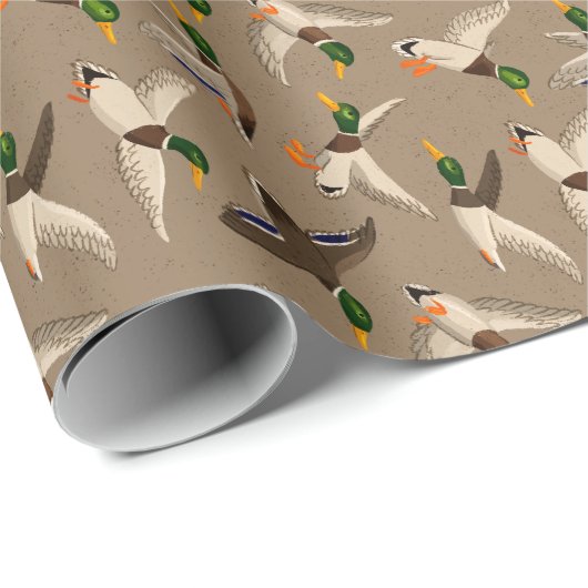 Mallards Gift Wrap Kraft Geschenkpapier (Rolleneckpunkt)